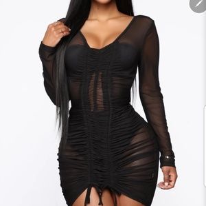 New Gorgeous Mesh Ruched Dress